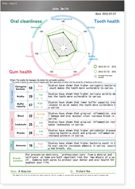 Possible to choose from 3 types of test result sheets.